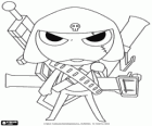 Corporal Giroro, a weapons expert from the anime serie Sergent Frog