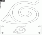 Naruto headband with the sign of the leaf village