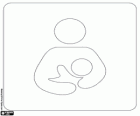 World Breastfeeding Week, 1 to 7 August. International breastfeeding symbol