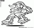 Roller skating. Inline skates