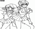 Sailor Neptune and Sailor Uranus