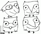 Sukki, Nokki, Lekki and Tsukki. Nagano 1998 Winter Olympics. Owls