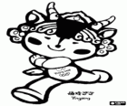 Yingying, a tibetan antelope. Mascot of the Beijing 2008 Summer Olympics
