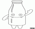 Glass bottle with face, arms and legs
