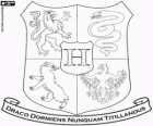 The coat of arms of Hogwarts, Hogwarts School of Witchcraft and Wizardry