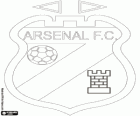 Emblem of Arsenal FC. Argentinian soccer club called Arsenal de Sarandí