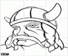 Head of a Viking warrior with a big mustache puzzle