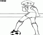 Oliver Hutton in a football match from Captain Tsubasa