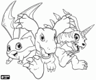 Digimon: Patamon, Agumon and Gabumon