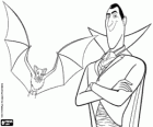 Count Dracula with a bat flying, Hotel Transylvania