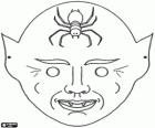 Mask of the Tarantula's Monster for Carnival and Halloween