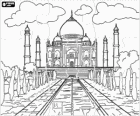 Puzzle of Taj Mahal, Agra, India. Monuments of Asia puzzle