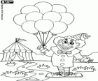Clown with balloons
