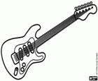 Electric guitar with the strings