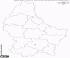 Map of the Grand Duchy of Luxembourg, small country surrounded by France, Germany and Belgium