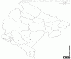 Map of the Republic of Montenegro. On the Balkan peninsula bordered by Bosnia and Herzegovina, Serbia, Albania, Croatia and Kosovo
