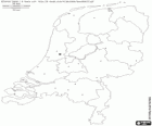 Map of the Netherlands. Kingdom with coast to the North sea and borders with Germany and Belgium. Also erroneously known as Holland