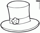 The top hat of the groom