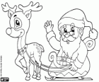 Santa Claus in sleigh