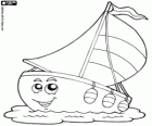 A small sailboat