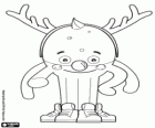 Pypus with the horns of Santa Claus reindeer