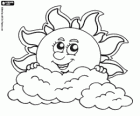 Sun with clouds