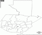 Map of the Republic of Guatemala. Capital: Guatemala City. Country of Central America