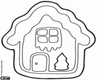 Christmas biscuit house shaped