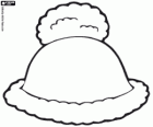 Hat with white tassel of Santa