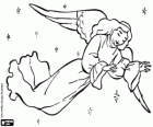 Christmas angel in heaven