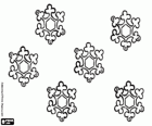 Christmas decoration shaped like snowflakes