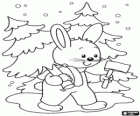 Rabbit with a fir for Christmas