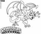 Skylander Cynder, a dragoness with sinister habilities. Undead Skylanders