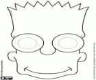 Mask with the face of Bart Simpson for Carnival