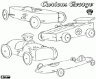 Curious George with the racing cars