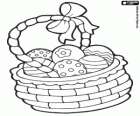 Basket with Easter eggs