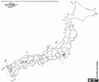 Map of Japan. Capital: Tokyo. Country of East Asia, archipelago with four main islands and other 6.848 small islands