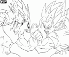 Fight between Goku and Vegeta
