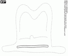 Hat in dotted lines to draw