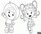 Milli and Geo, mini superheroes from Team Umizoomi