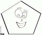 Pentagon with face