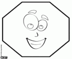 Octagon with face