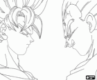 Goku and Vegeta, face to face