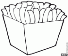 A serving of french fries, usual in the fast food
