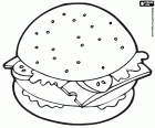 A hamburger or a burger, the fast food more known in all the world