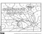 Coloring by numbers, discover Smoove Move, a snail from Turbo