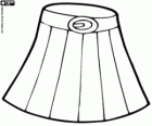 Pleated skirt with belt