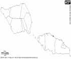 Map of the Independent State of Samoa. Capital: Apia. Country of Polynesia, an archipelago in the South Pacific Ocean