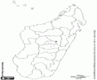 Map of the Republic of Madagascar. Capital: Antananarivo. Country formed by the fourth largest island in the world located in the Indian Ocean