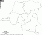 Map of the Democratic Republic of the Congo. Capital: Kinshasa. Country in central Africa that has access to the sea along the Congo River to its mouth